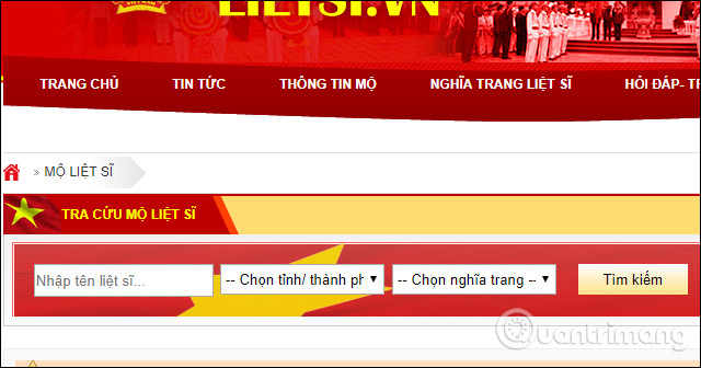 How to look up information of martyrs, find grave martyrs online Picture 4