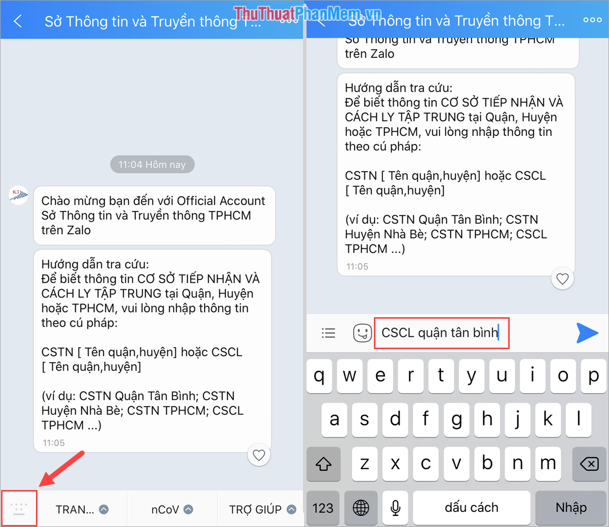 How to look up isolated points in the country with Zalo Picture 4