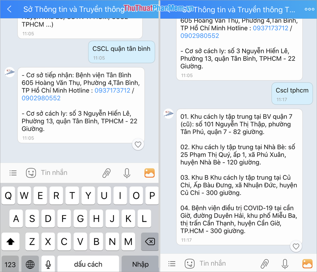 How to look up isolated points in the country with Zalo Picture 5