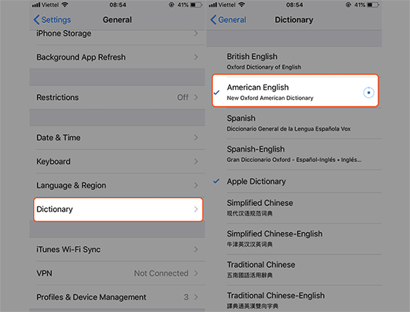 How to look up the dictionary right on the iPhone, iPad running iOS 11 Picture 2