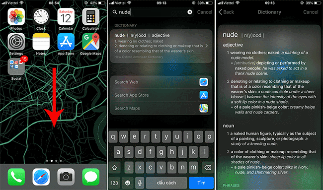 How to look up the dictionary right on the iPhone, iPad running iOS 11 Picture 3
