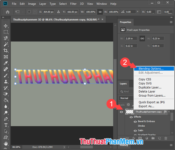 How to make 3D text in Photoshop Picture 36