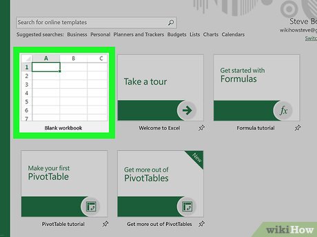 How to Make a Spreadsheet in Excel Picture 2