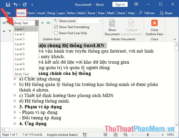 How to make a table of contents in Word 2010 Picture 6