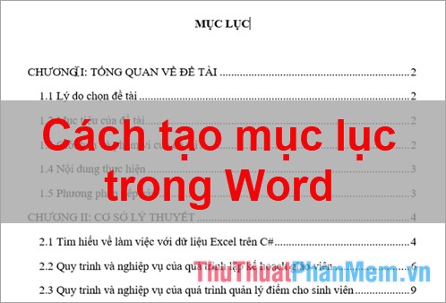 How to make a table of contents in Word 2016 Picture 1