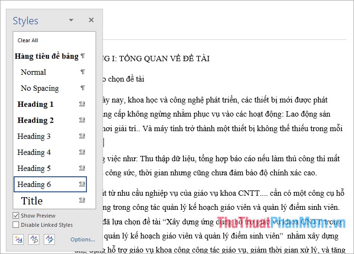 How to make a table of contents in Word 2016 Picture 10