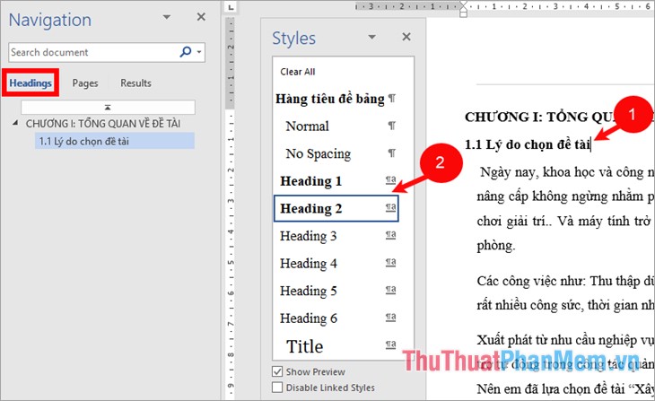 How to make a table of contents in Word 2016 Picture 13