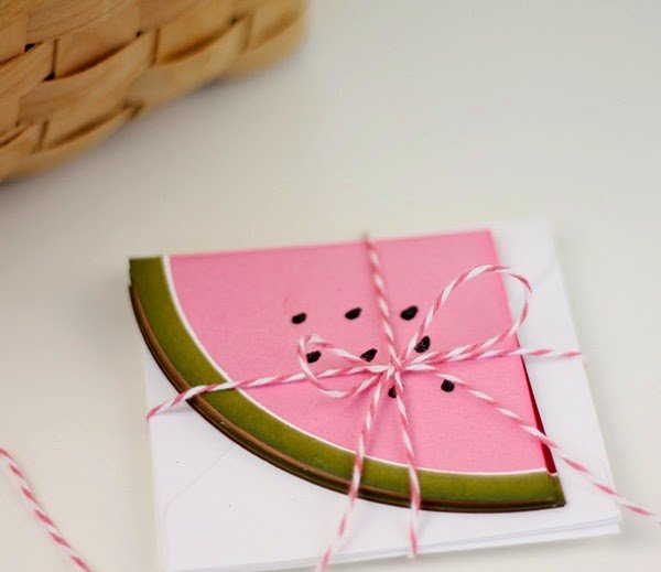 How to make cards 20 - 10 lovely watermelon pictures Picture 8