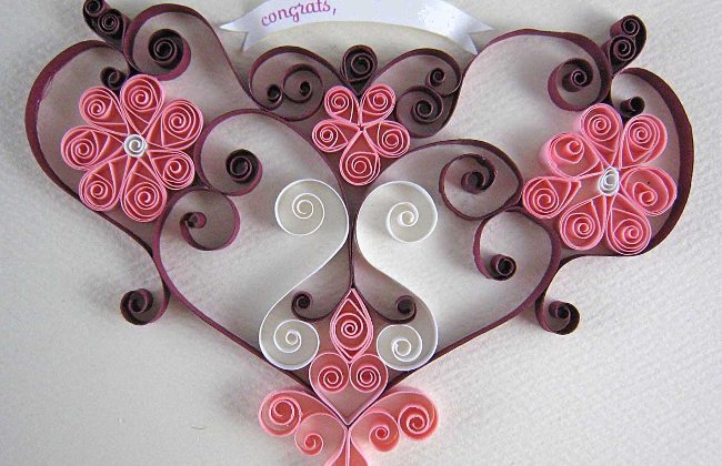 How to make cards March 8 with simple roll paper Picture 8