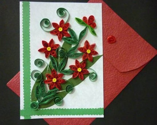 How to make cards March 8 with simple roll paper Picture 9