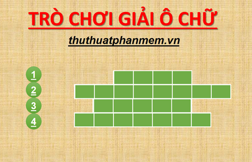 How to make crosswords on PowerPoint fast and beautiful Picture 1