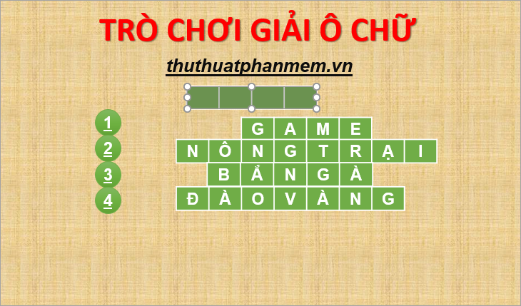 How to make crosswords on PowerPoint fast and beautiful Picture 23