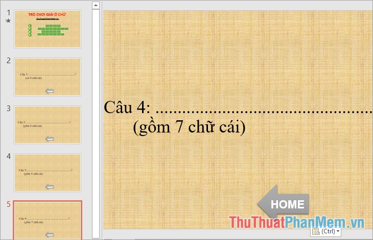 How to make crosswords on PowerPoint fast and beautiful Picture 40