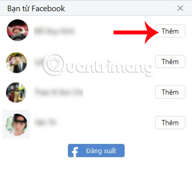How to make friends on Zalo computer version via Facebook Picture 6