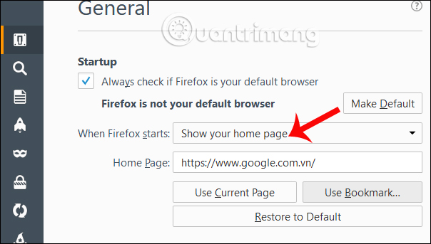 How to make Google your homepage on Firefox Picture 4