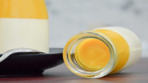 How to make green tea pudding, how to make 2-color mango pudding Picture 4