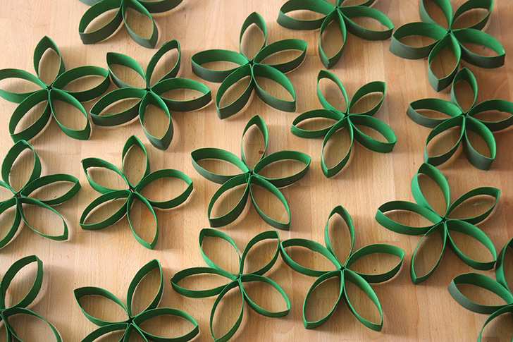 How to make laurel wreath with extremely unique toilet paper core