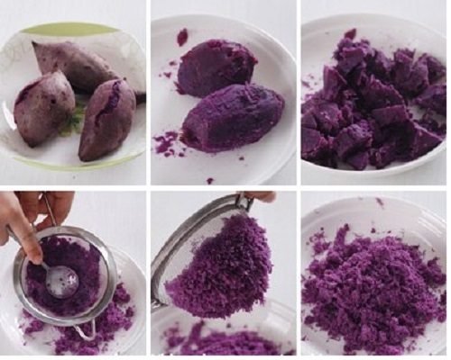 How to make moon cakes of purple sweet potatoes for people who are afraid of fat Picture 2