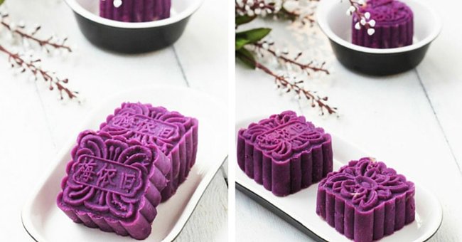 How to make moon cakes of purple sweet potatoes for people who are afraid of fat Picture 8
