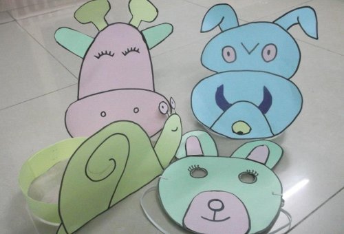 How to make paper masks for children playing Mid-Autumn Picture 4