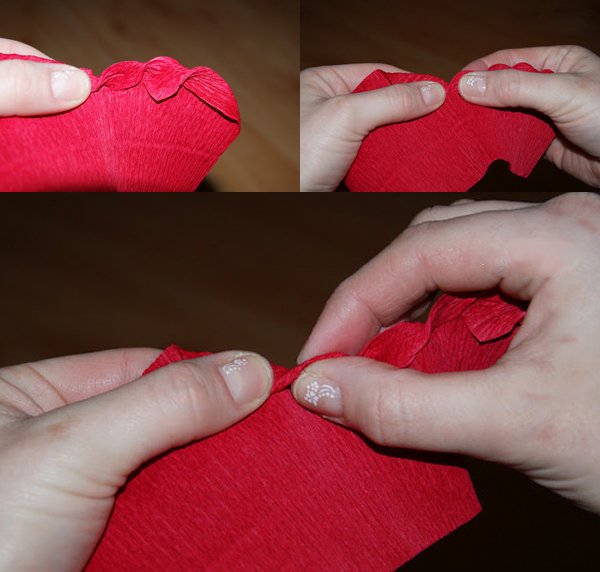 How to make roses from shrugged paper for girlfriends on International Women's Day 8/3 Picture 2