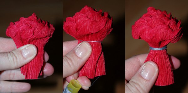 How to make roses from shrugged paper for girlfriends on International Women's Day 8/3 Picture 5