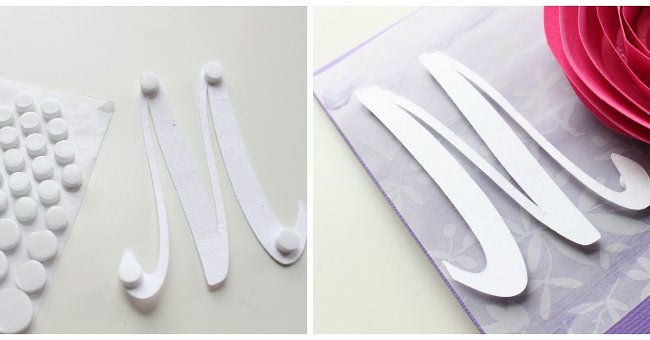 How to make simple 20 - 10 rose cards for moms Picture 7