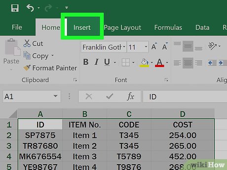How to Make Tables Using Microsoft Excel Picture 3