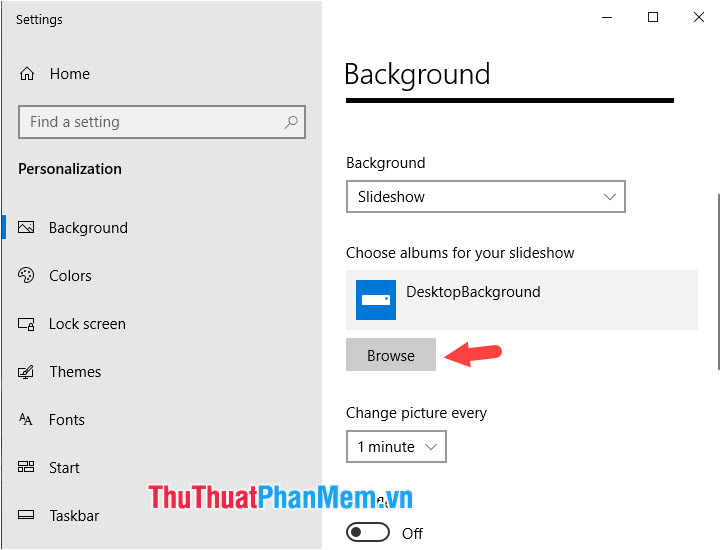 How to make the computer wallpaper constantly changing on Win 10 Picture 4