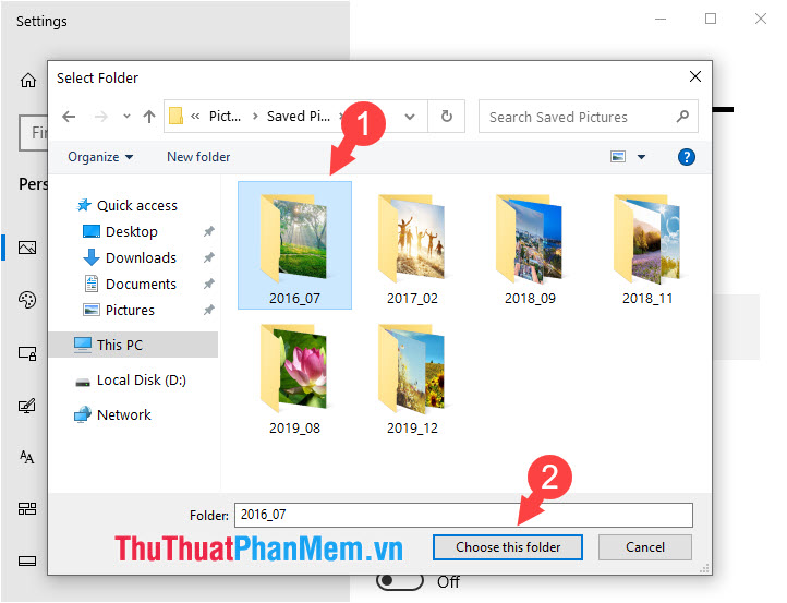 How to make the computer wallpaper constantly changing on Win 10 Picture 5