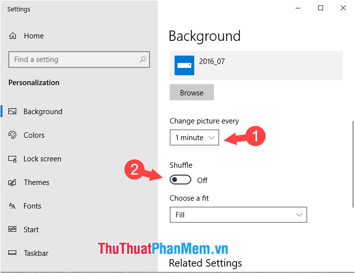 How to make the computer wallpaper constantly changing on Win 10 Picture 6