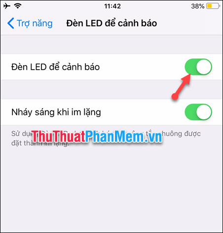 iphone flash on call setting