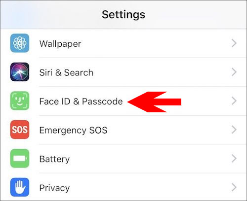 How to manage access to applications with Face ID on iPhone X Picture 1