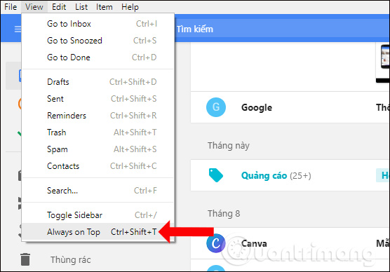 How to manage email in Google Inbox from the desktop Picture 13