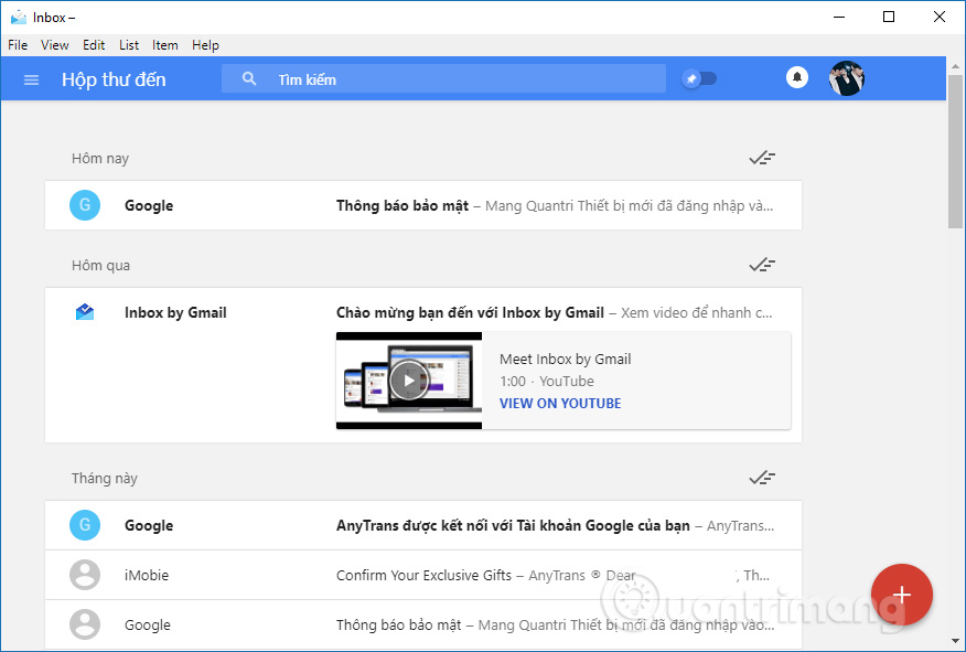 How to manage email in Google Inbox from the desktop Picture 5