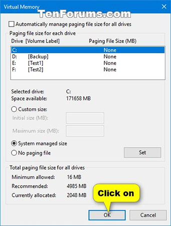 How to manage Pagefile virtual memory in Windows 10 Picture 11