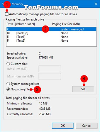 How to manage Pagefile virtual memory in Windows 10 Picture 9