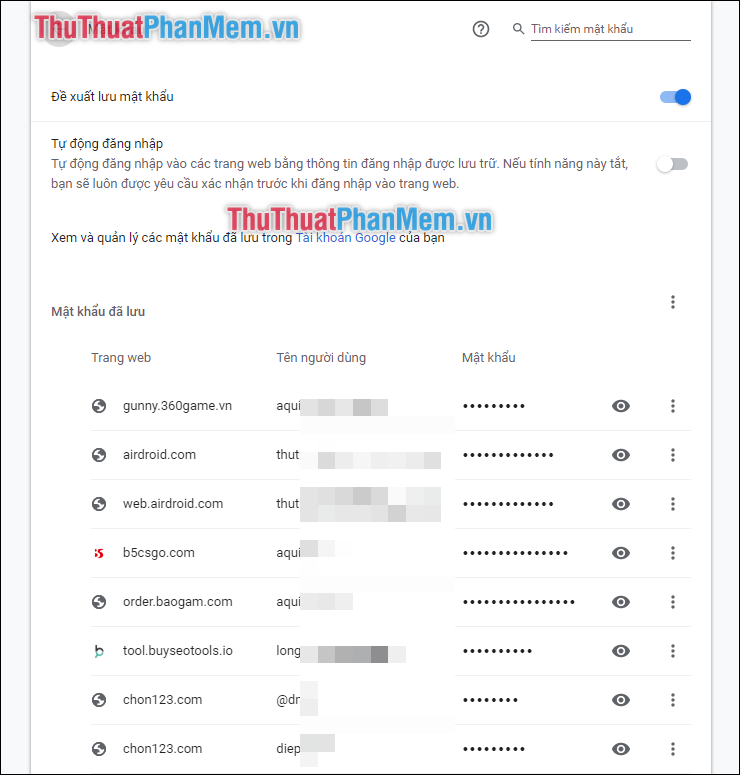 How to manage passwords on Chrome, Coc Coc, Edge, Firefox browsers Picture 4
