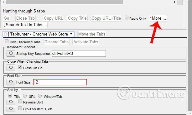 How to manage tabs on Chrome with Tabhunter Picture 4