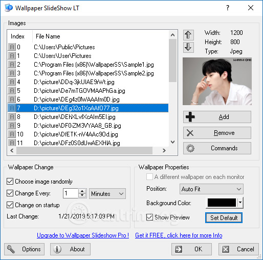 How to manually change the wallpaper with Wallpaper Slideshow LT Picture 5