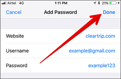 How to manually enter passwords on iPhone, iPad for applications, websites Picture 4