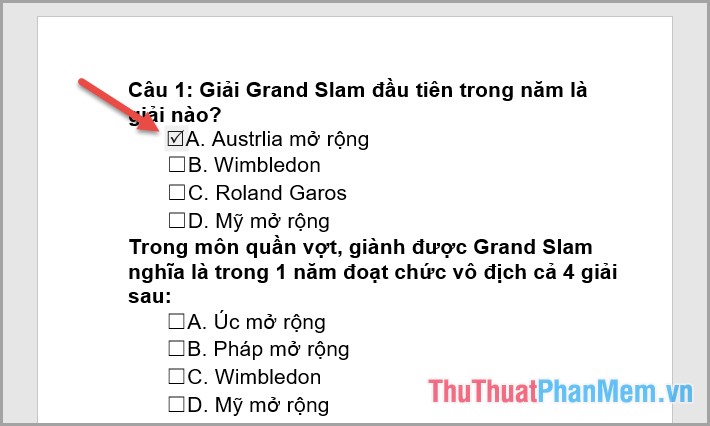 How to mark a tick in Word Picture 15