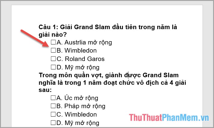 How to mark a tick in Word Picture 9