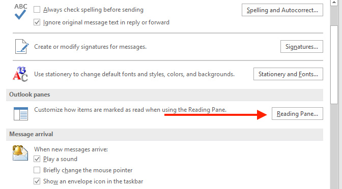 How to mark the read email when selecting on Outlook 2016 Picture 4