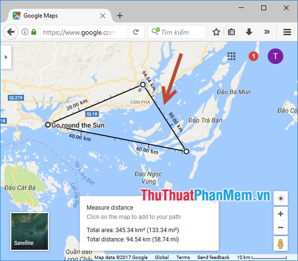 How to measure distances between 2 places with Google Map Picture 6