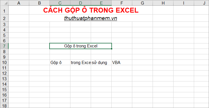 How to merge cells in Excel - Instructions to merge cells in Excel 2010, 2013, 2016 Picture 10