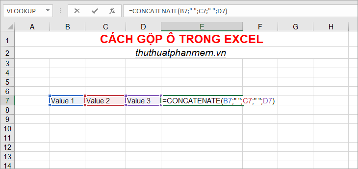 How to merge cells in Excel - Instructions to merge cells in Excel 2010, 2013, 2016 Picture 14