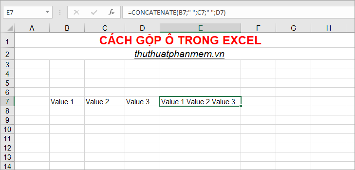 How to merge cells in Excel - Instructions to merge cells in Excel 2010, 2013, 2016 Picture 15