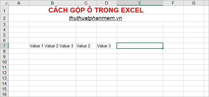 How to merge cells in Excel - Instructions to merge cells in Excel 2010, 2013, 2016 Picture 17
