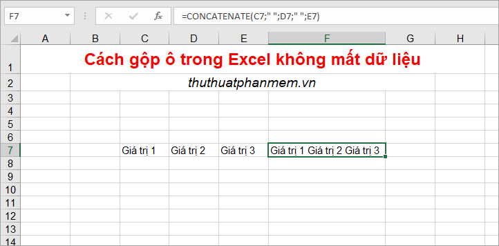 How to merge cells in Excel with no data loss Picture 6